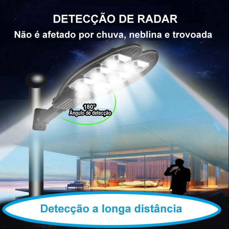 Luminária Solar de Última Geração para Exteriores - Potente Luz Solar com Sensor de Movimento, À Prova d'Água para Iluminação de Jardim, Rua e Quintal.