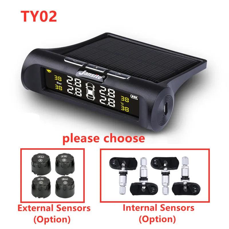 Monitor de Pressão de Pneus Digital com Suporte para Tomada de Acendedor de Cigarros - Interno - Vagalumy