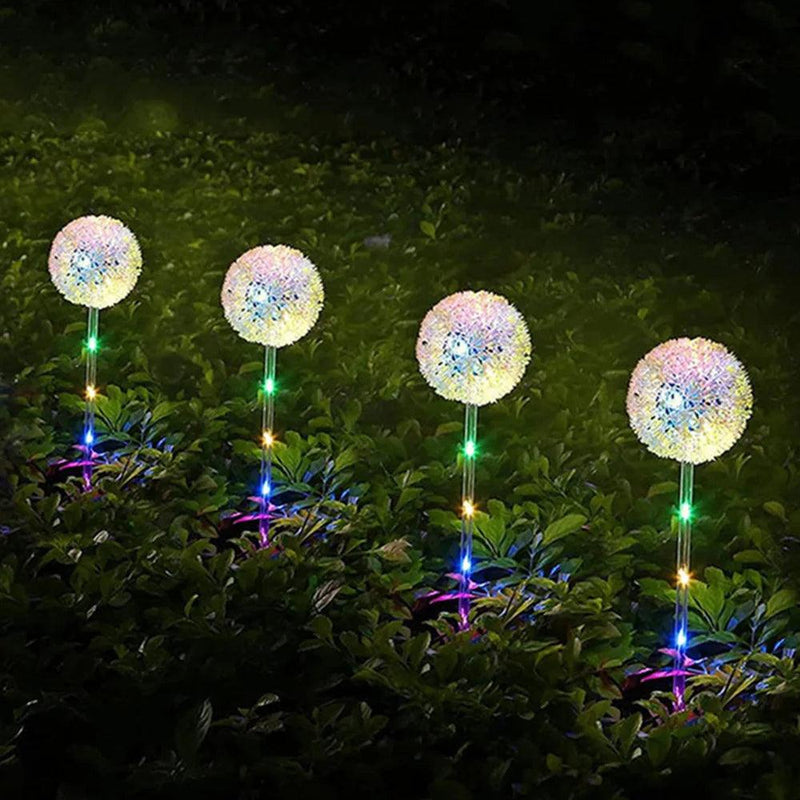 Luzes de Flores LED Solar com 3 Cabeças - Decoração para Exteriores, Ideal para Festas, Casamentos e Iluminação de Pátio e Jardim. - Vagalumy