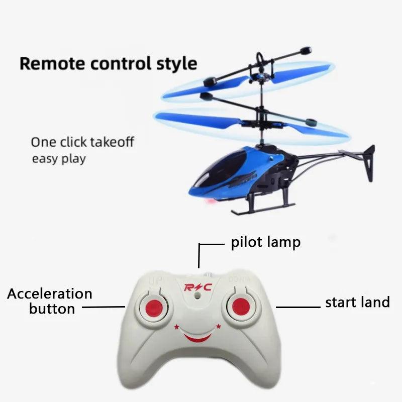 Mini Drone RC Recarregável com Controle Remoto - Helicóptero RC Resistente a Quedas, Brinquedo para Crianças. - Vagalumy