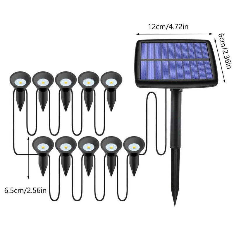 Luminária Solar Ultra Potente de 10W - Ilumine Seu Jardim com Eficiência - Vagalumy