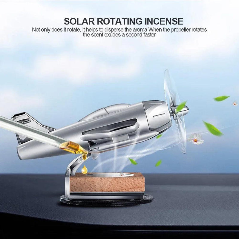 Aromatizador de Ar Solar para Carro - Fragrância de Avião em Miniatura, Acessório Decorativo com Perfume - Vagalumy