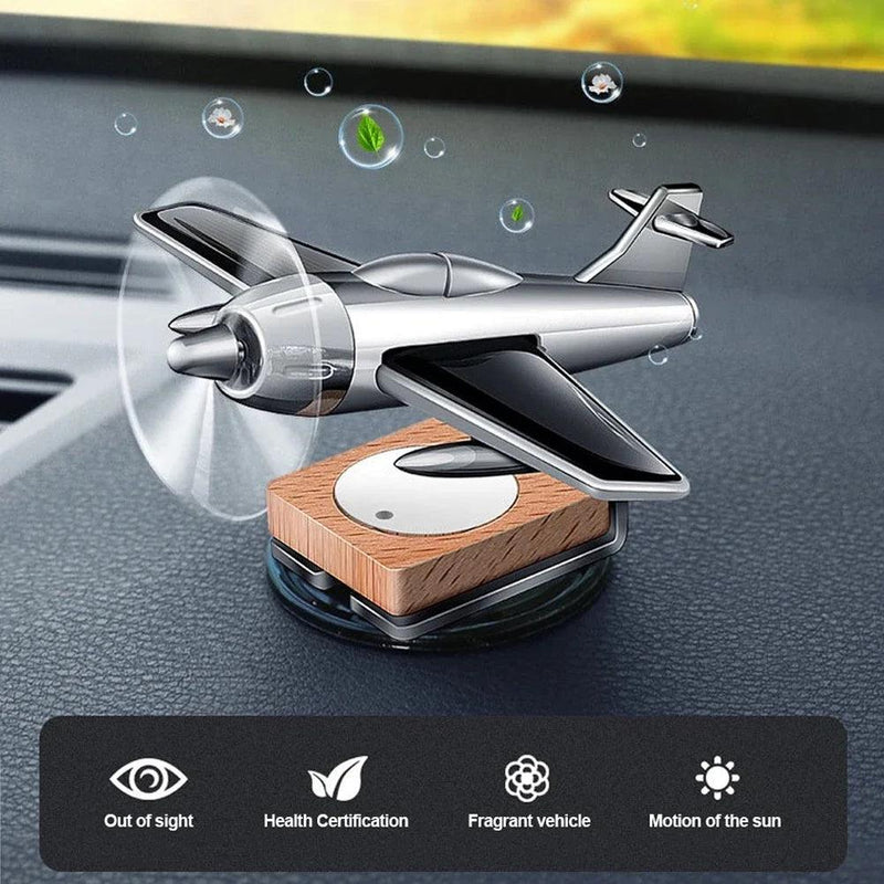 Aromatizador de Ar Solar para Carro - Fragrância de Avião em Miniatura, Acessório Decorativo com Perfume - Vagalumy